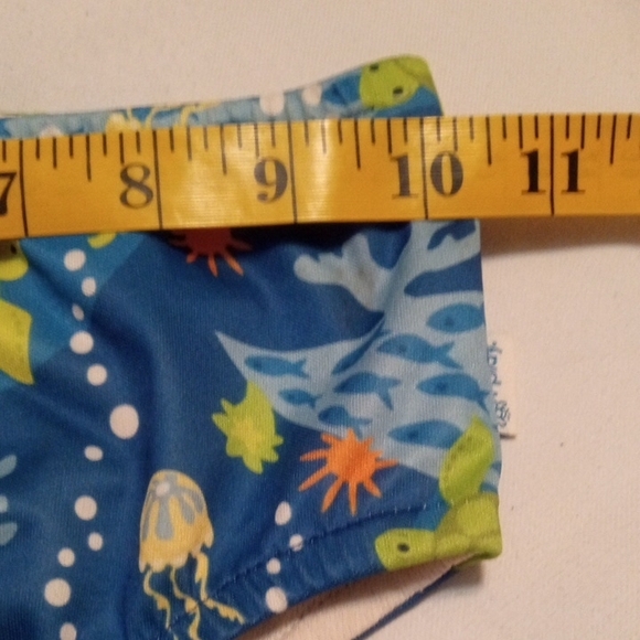 Blue Swim Diaper with Fish and Turtle Design - Picture 8 of 9